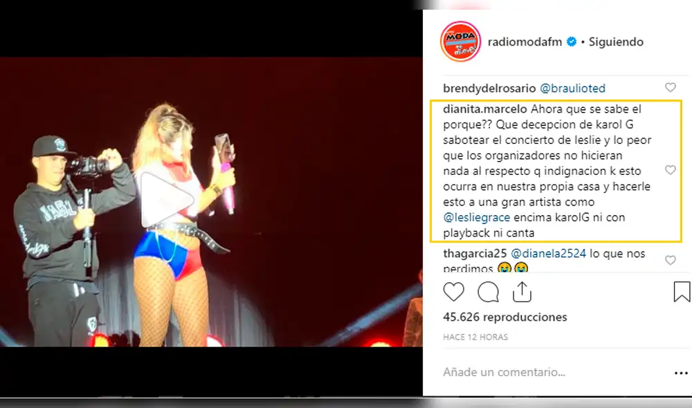 Usuarios culpan a Karol G de sabotear show musical de Leslie Grace [VIDEO]