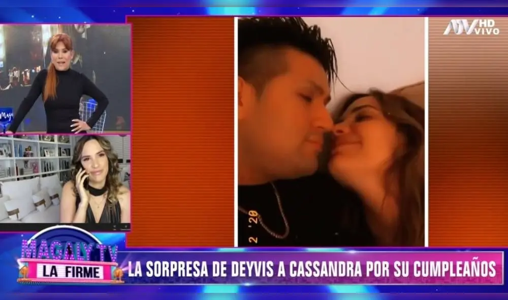 La agasajada se comunicó con Magaly Medina para hablar del romántico detalle. (Foto: Captura ATV)