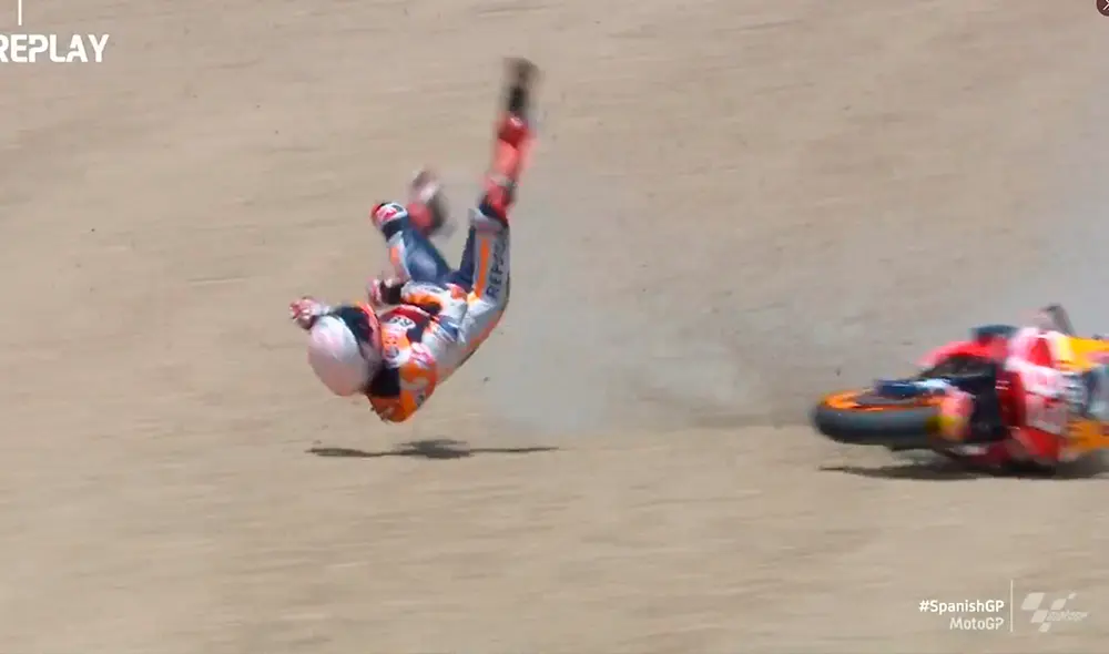 Marc Márquez sufre una fractura de húmero en el GP de España de MotoGP. Marc Márquez sufre una fractura de húmero en el GP de España de MotoGP.