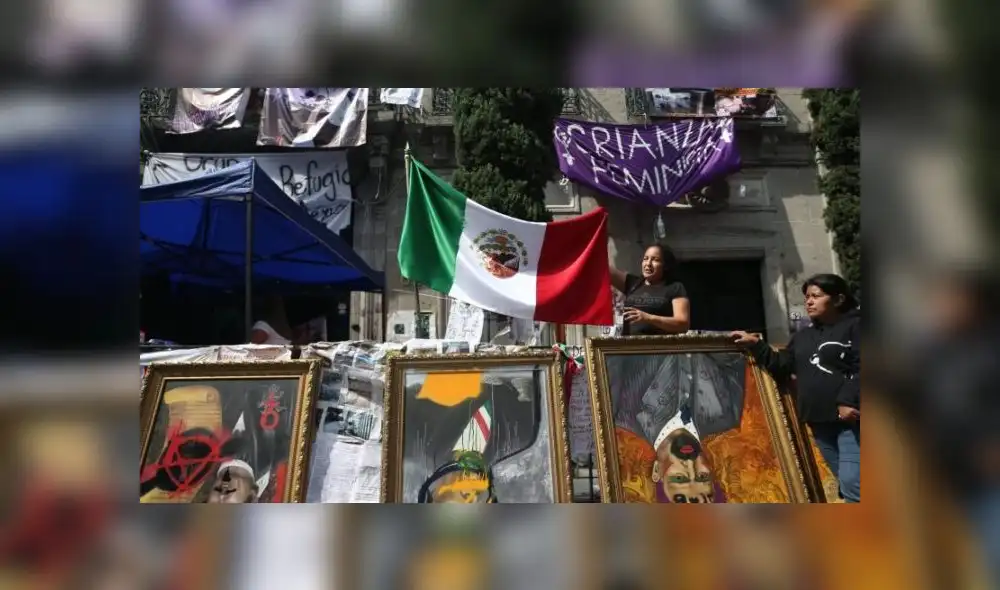 México CNDH toma feminista. (Foto: EFE)