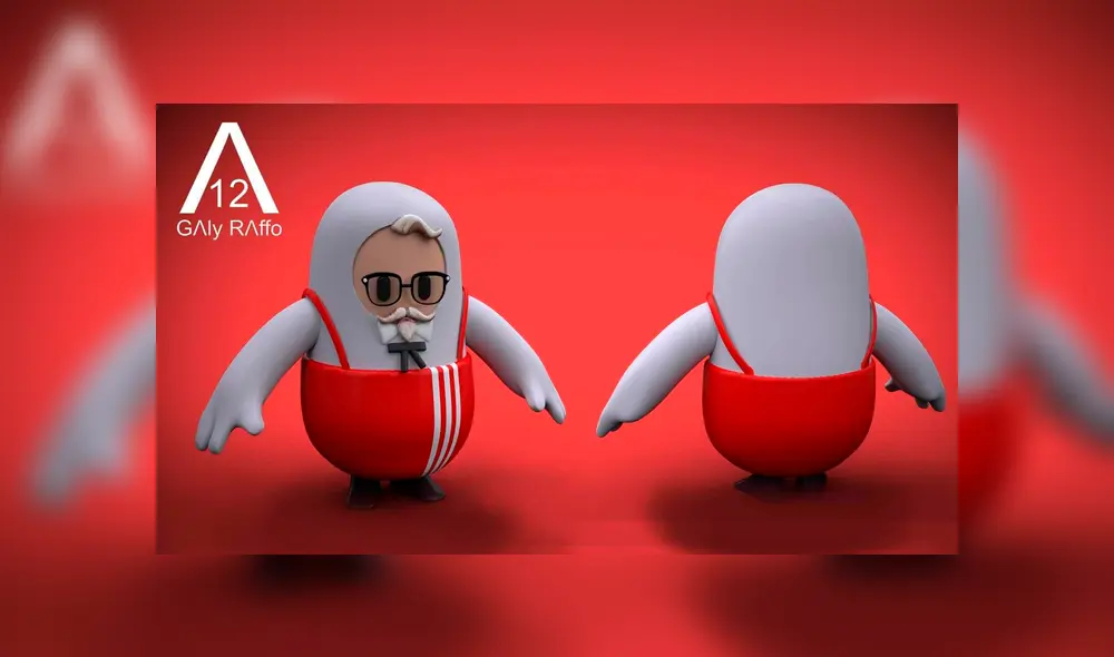 Skin del Coronel Sanders. Foto: GΛly RΛffo / Facebook. Skin del Coronel Sanders. Foto: GΛly RΛffo / Facebook.