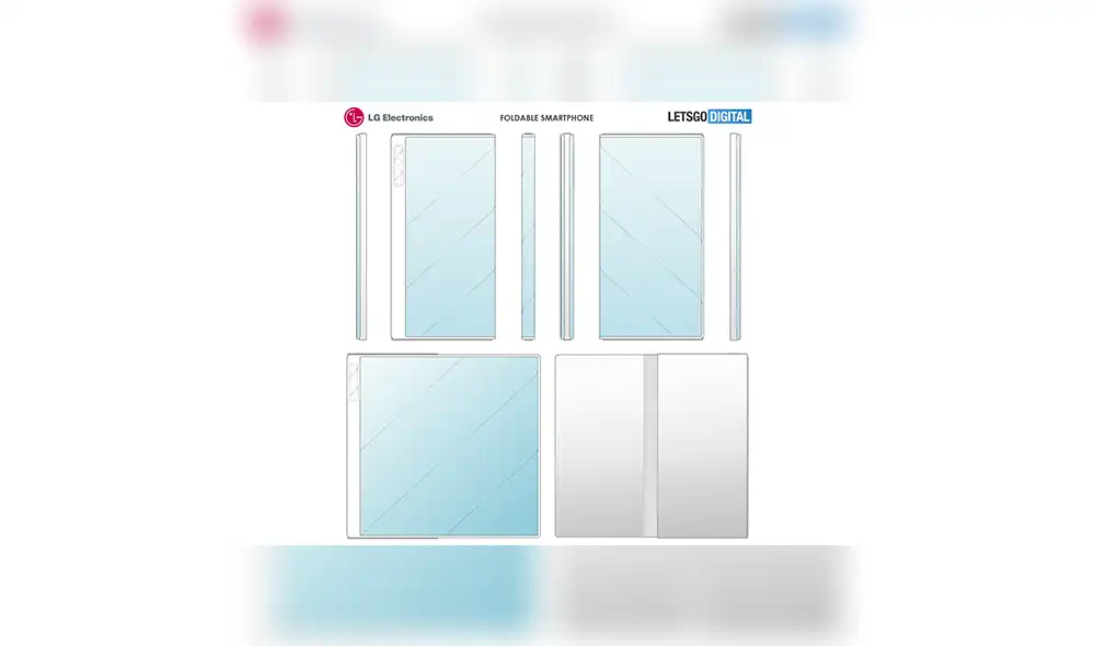 LG: su nueva patente de teléfono plegable. | Foto: Let'sGoDigital