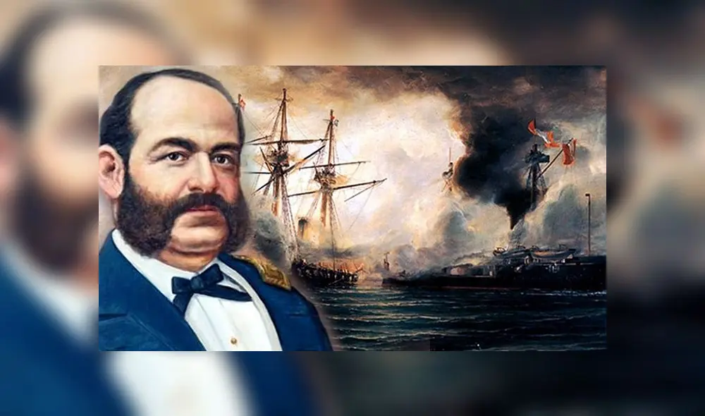 El almirante Miguel Grau cayó en batalla durante el combate de Angamos. El almirante Miguel Grau cayó en batalla durante el combate de Angamos.