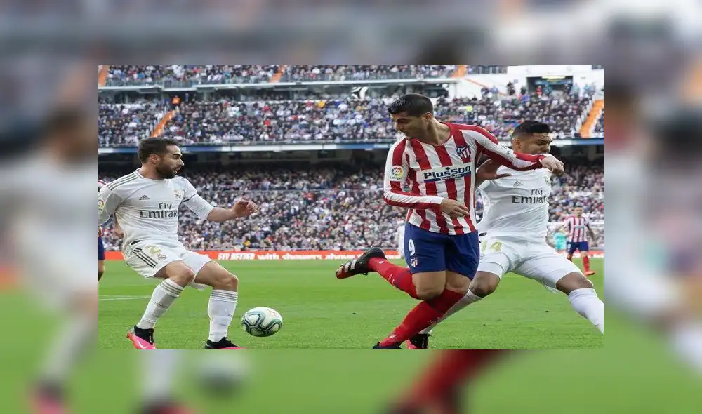 Álvaro Morata recibió una falta por parte de Casemiro a los 33 minutos del primer tiempo. Álvaro Morata recibió una falta por parte de Casemiro a los 33 minutos del primer tiempo.