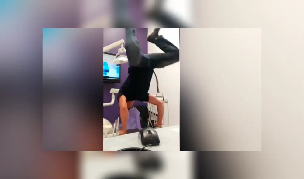 Paciente intentó calmar sus nervios con una pirueta y ocasionó desastre en consultorio dentista Paciente intentó calmar sus nervios con una pirueta y ocasionó desastre en consultorio dentista