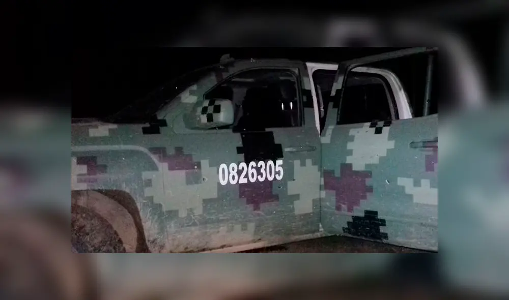 Un un vehículo que simulaba ser del Ejército mexicano donde se transportaba un grupo armado que sostuvo un enfrentamiento con efectivos. Foto: EFE. Un un vehículo que simulaba ser del Ejército mexicano donde se transportaba un grupo armado que sostuvo un enfrentamiento con efectivos. Foto: EFE.