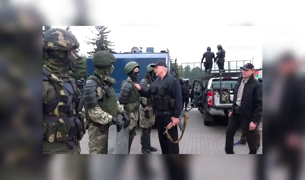 El presidente bielorruso, Alexandr Lukashenko, está en el ojo del huracán tras su controvertida victoria electoral. Foto: captura (AFP)