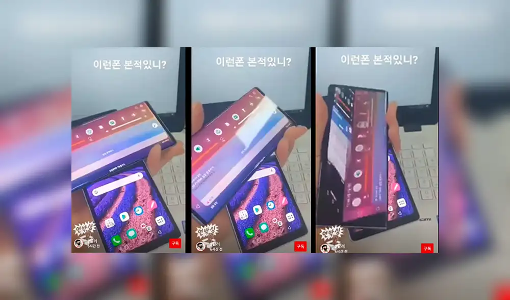 En YouTube se filtró un video donde muestra en acción el smartphone en forma de 'T' de LG. Foto: composición La República.