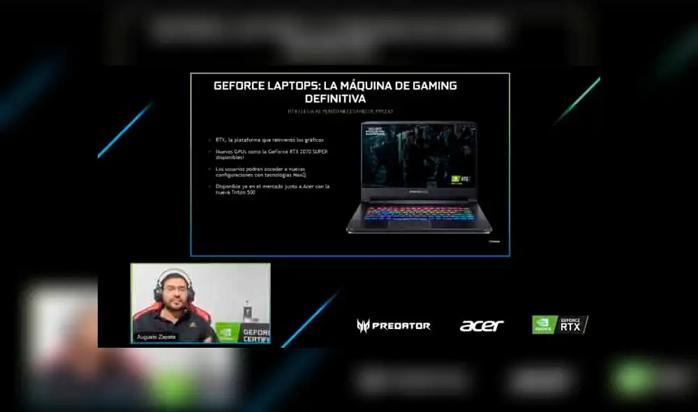 Predator Triton 500 con GeForce RTX 2070 Super. (Fotos: Acer)