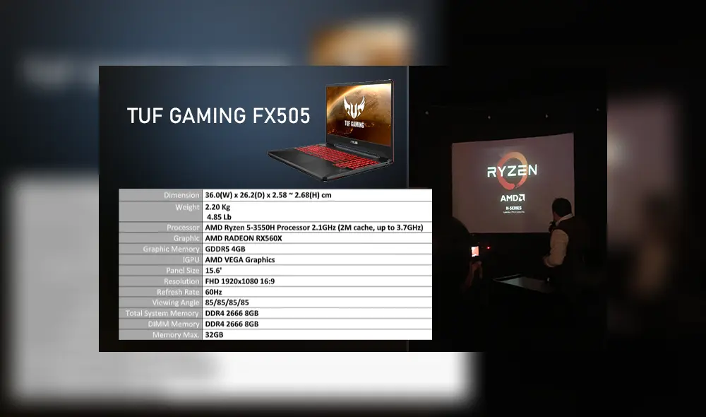 TUF Gaming, nueva línea de laptops gamer con RTX presentada por ASUS y AMD