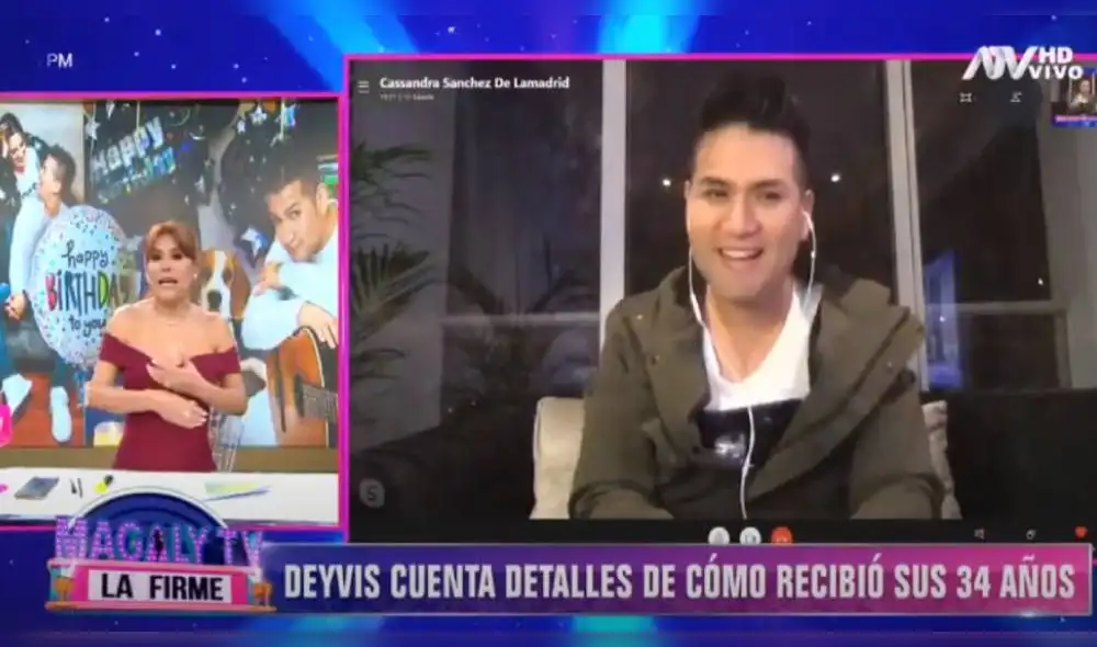Deyvis Orosco explica detalles sobre su primer concierto virtual en Magaly TV, la firme. | FOTO: Captura ATV.