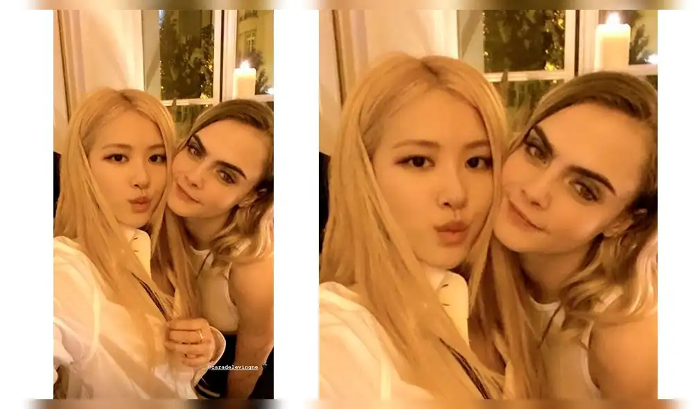 Rosé compartió esta foto junto a la popular modelo y actriz en sus historias de Instagram. Su cuenta es @roses_are_rosie.