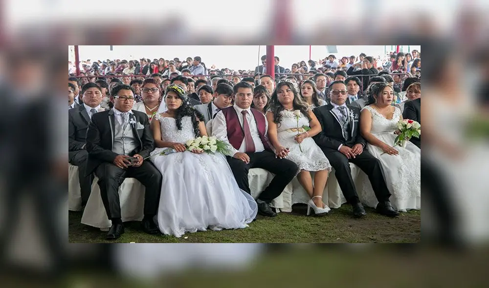 170 parejas participaron en matrimonio civil en Arequipa