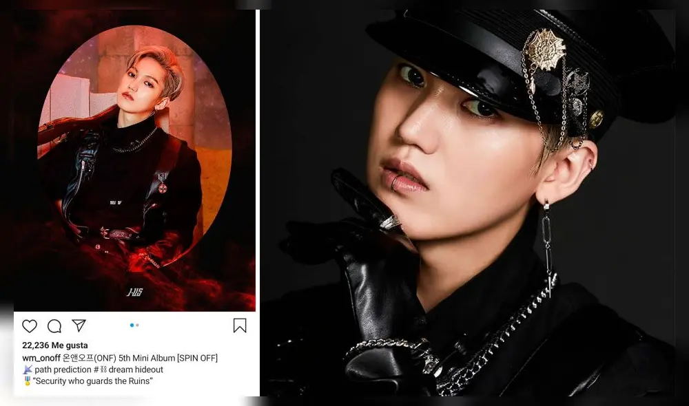 ONF: foto conceptual individual de J_US  para el 5th mini álbum [SPIN OFF]. Crédito: Instagram