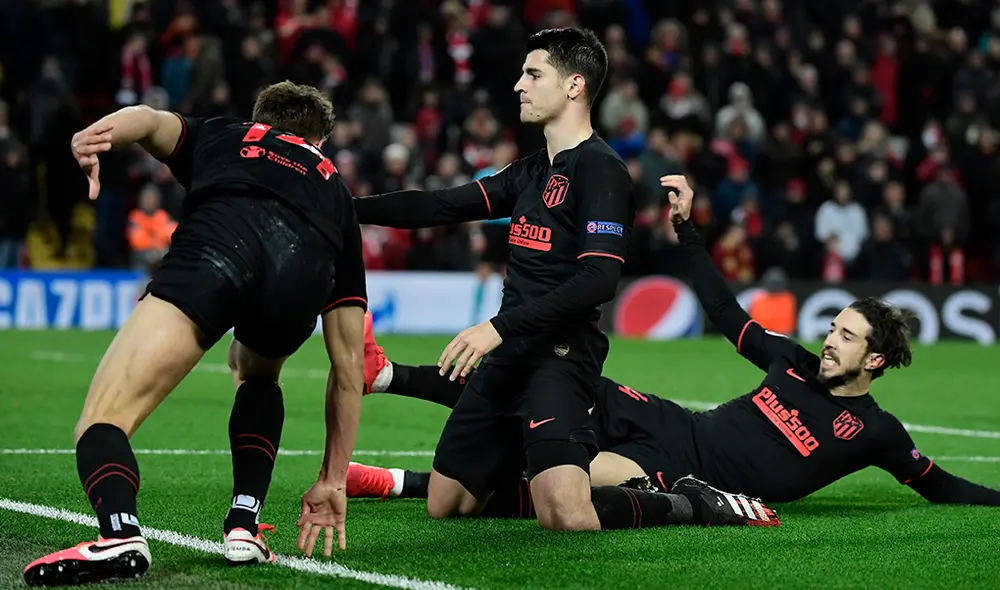 Pese a que ingresó en el tramo final del partido, Morata selló la victoria 3-2 de los Colchoneros. Foto: AFP. Pese a que ingresó en el tramo final del partido, Morata selló la victoria 3-2 de los Colchoneros. Foto: AFP.