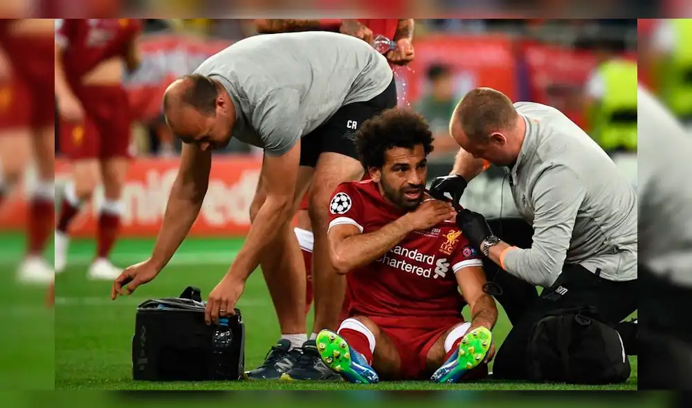 Twitter: La primera foto de Salah tras salir lesionado en el Real Madrid vs Liverpool [FOTO]