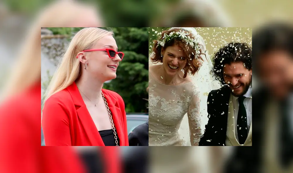 Kit Harington y Rose Leslie: Sophie Turner criticada por traje que usó en la boda Kit Harington y Rose Leslie: Sophie Turner criticada por traje que usó en la boda