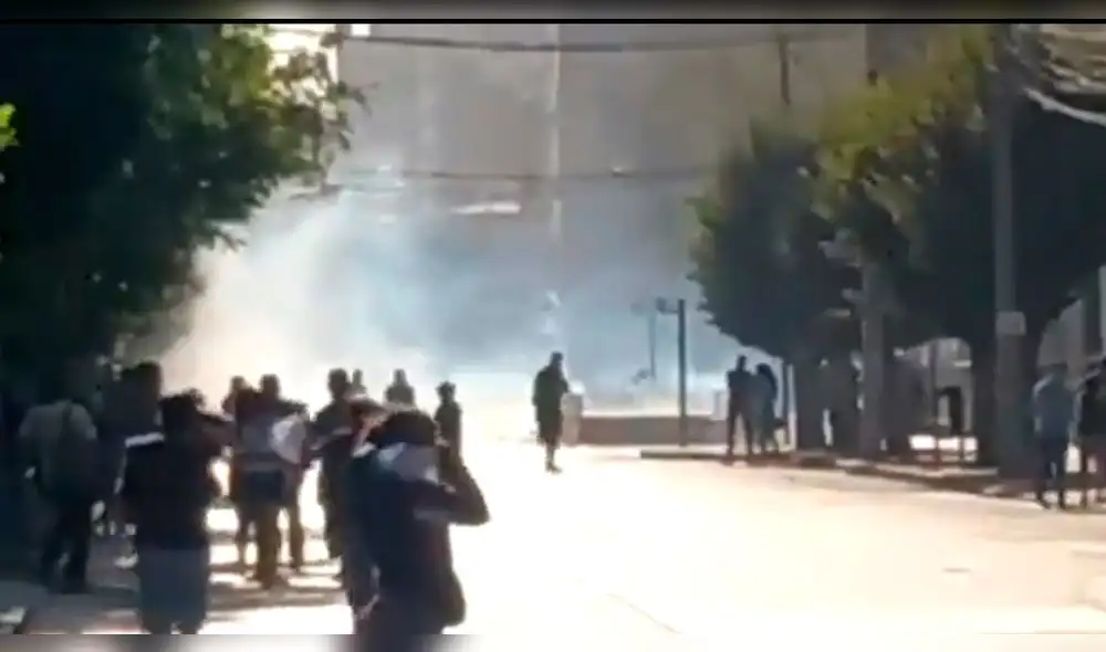 Violentas protestas en la apertura del festival Viña del Mar en Chile. Foto: AFP.