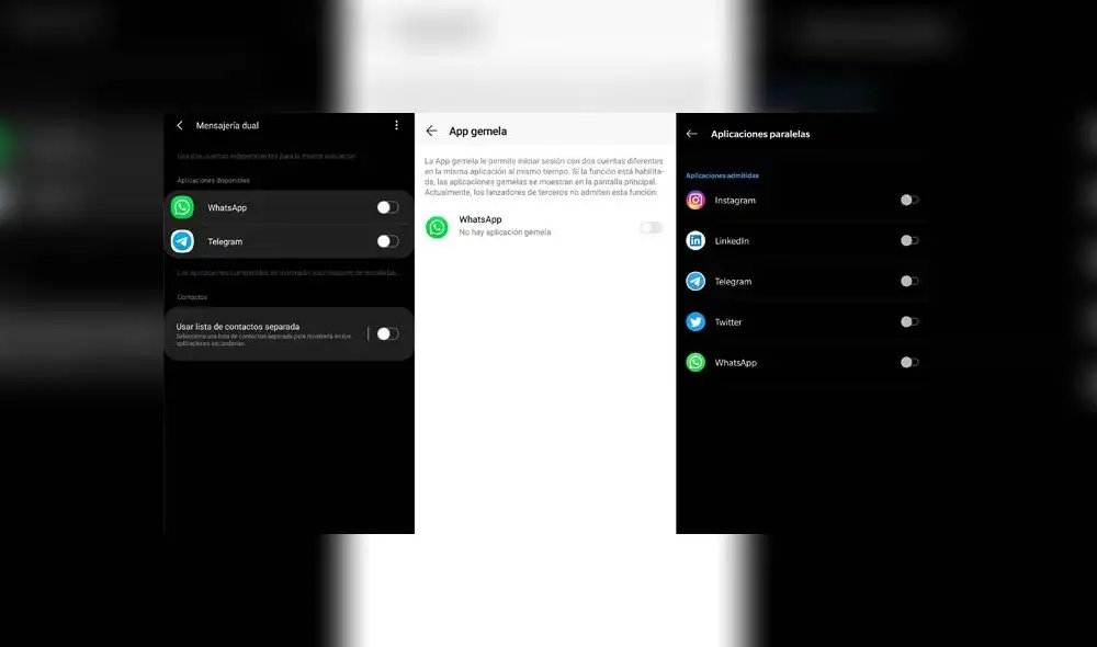 En los móviles Huawei basta con acudir a los ajustes, entrar en “Aplicaciones” y buscar la función “App gemela.