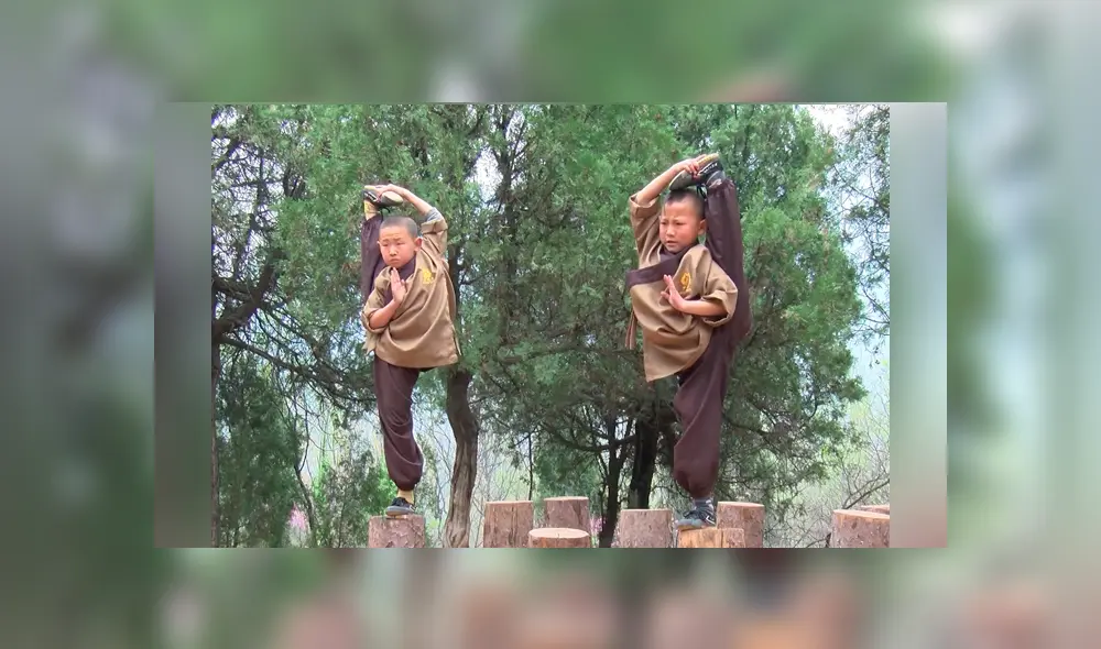 Facebook viral: niños se someten a exhaustas practicas de Kung- Fu para convertirse en monjes Shaolin  [VIDEO] 