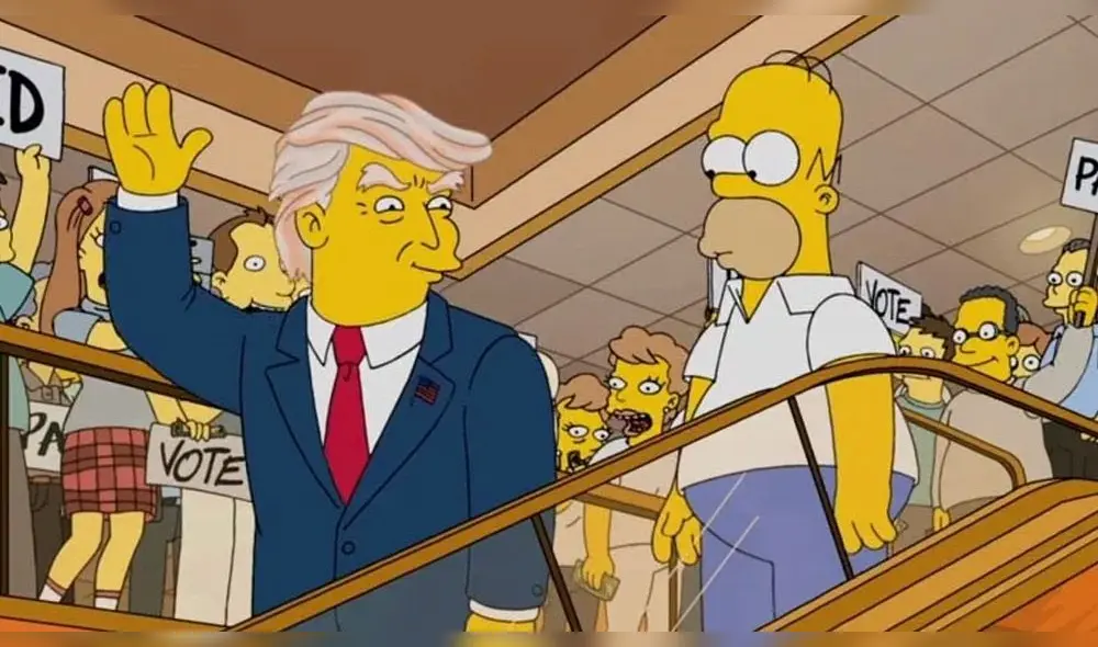 Donald Trump y la vez que los Simpson dijeron que sería presidente