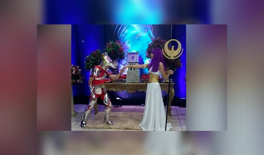 Los jóvenes se vistieron de 'Pegasus' y 'Athenea' dejando asombrados a todos sus invitados. Foto: captura