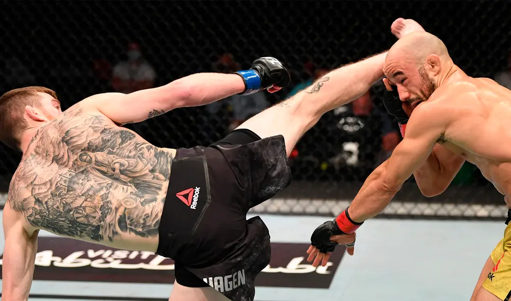Marlon Moraes no pudo ante Cory Sandhagen y perdió por nocaut técnico. Foto: UFC
