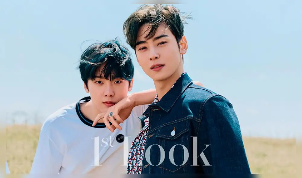 ASTRO: Cha Eun Woo  junto con el maknae de San Ha para el número de junio de 1st Look Magazine