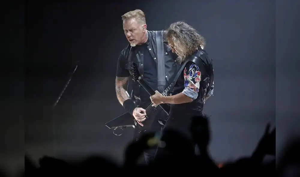 James Hetfield en concierto con Metallica en 2017