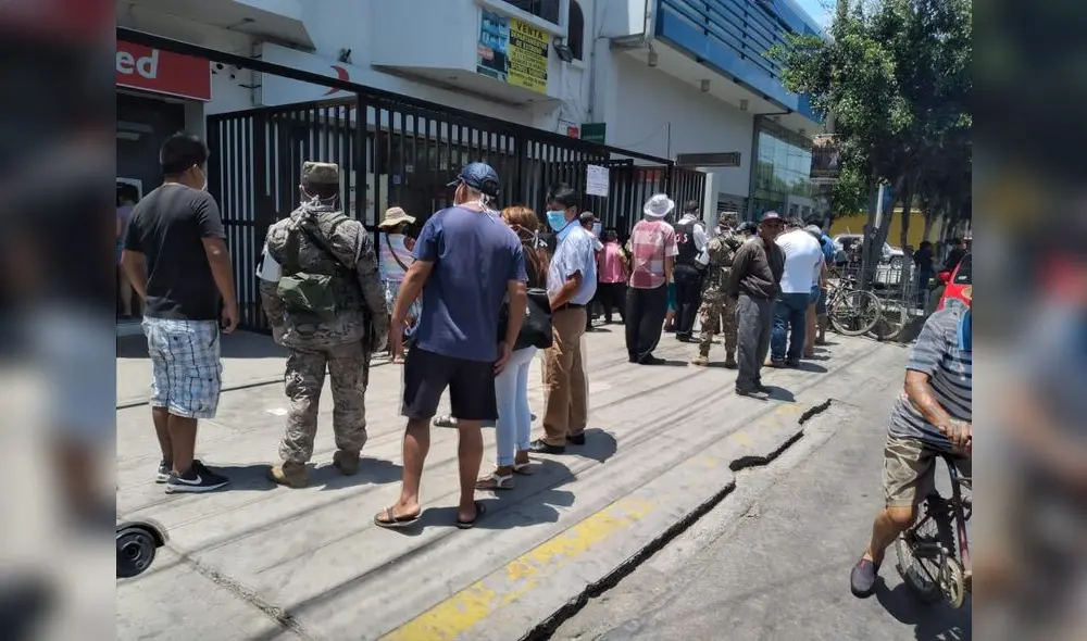 Trujillo: algunos pobladores no cumplen aislamiento social ante el coronavirus. Colas en Banco de la Nación