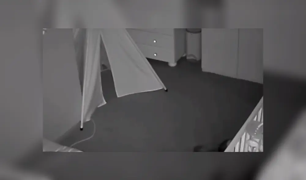 Video es viral en YouTube. El hombre no podía creer lo que había sucedido en el cuarto de su bebé en plena madrugada. Foto: Captura.
