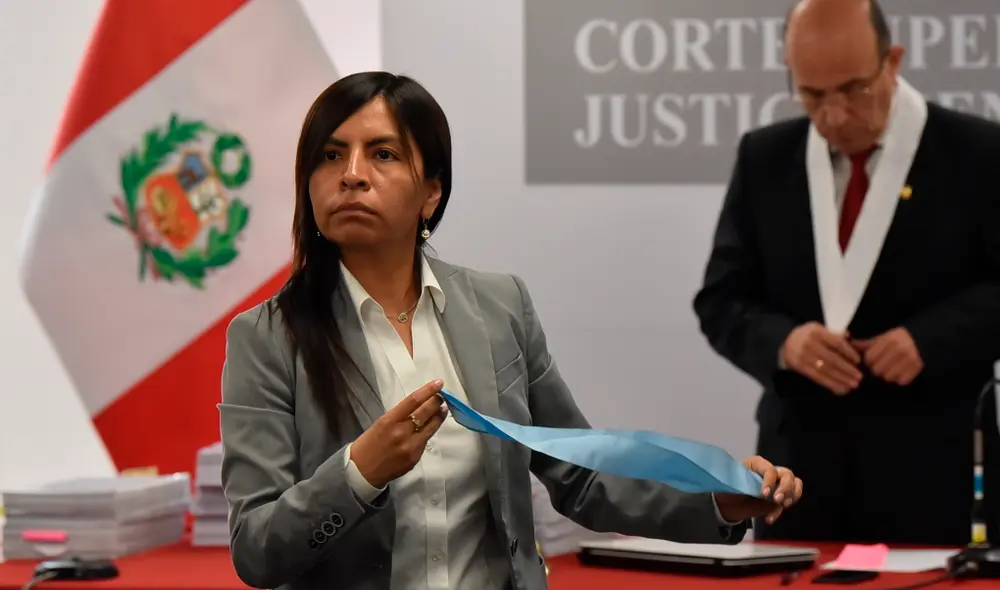 Giulliana Loza. Abogada de Keiko Fujimori asistió a la audiencia de pedido de prisión preventiva. Foto: Melissa Merino.