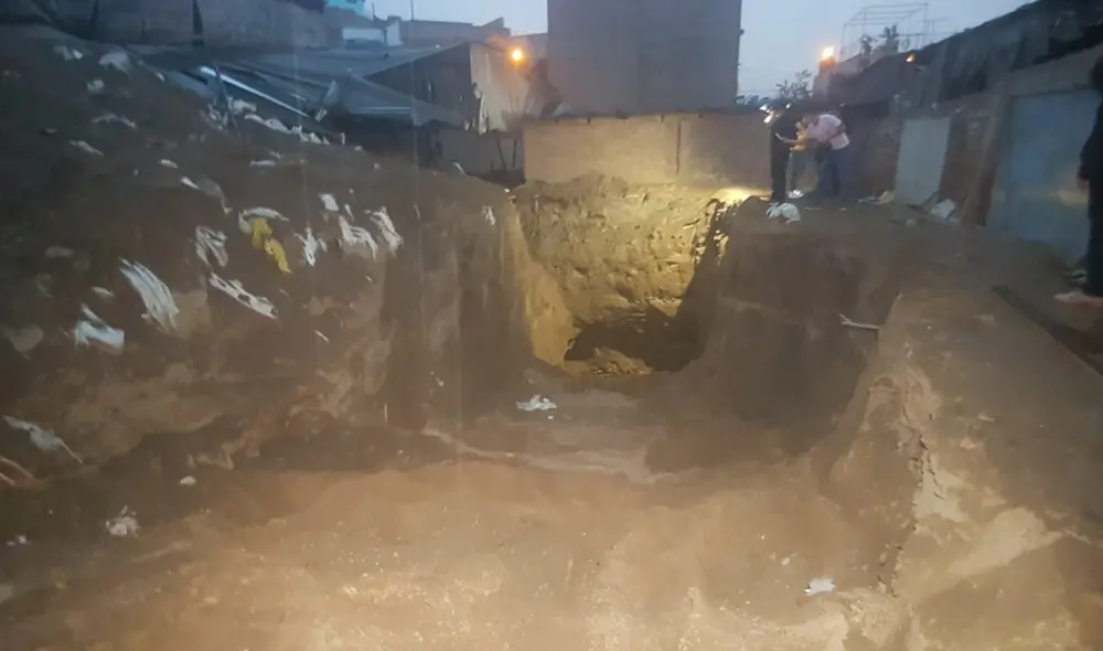 El túnel estaba a punto de ser concluido luego de más de año y medio de trabajo. La Policía Nacional tiene cercada la zona. Foto: Grace Mora / URPI - GLR