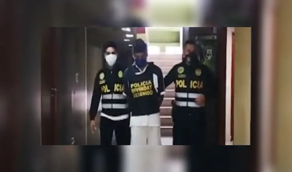 Sujeto fue capturado por agentes del Departamento de Ciber Protección Infantil de la DIVINDAT. (Foto: Captura de video / Buenos Días Perú)