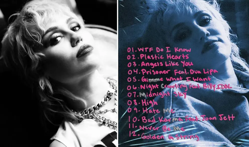 La intérprete de “Midnight Sky” compartió en Instagram el ‘tracklist’ oficial de la nueva producción. Foto: Instagram