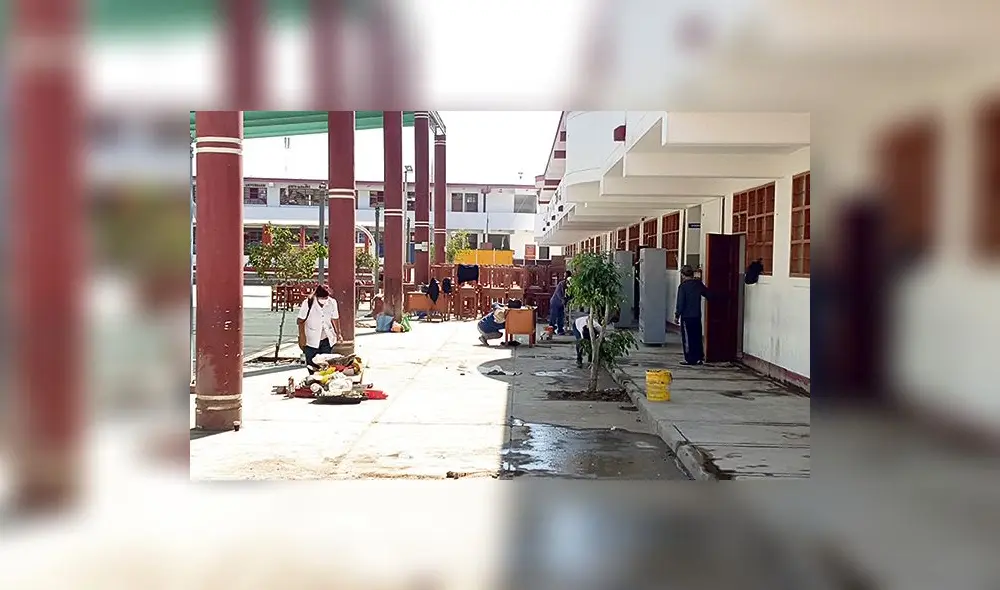 Jornada. Padres acuden en grupos a colaborar con limpieza.