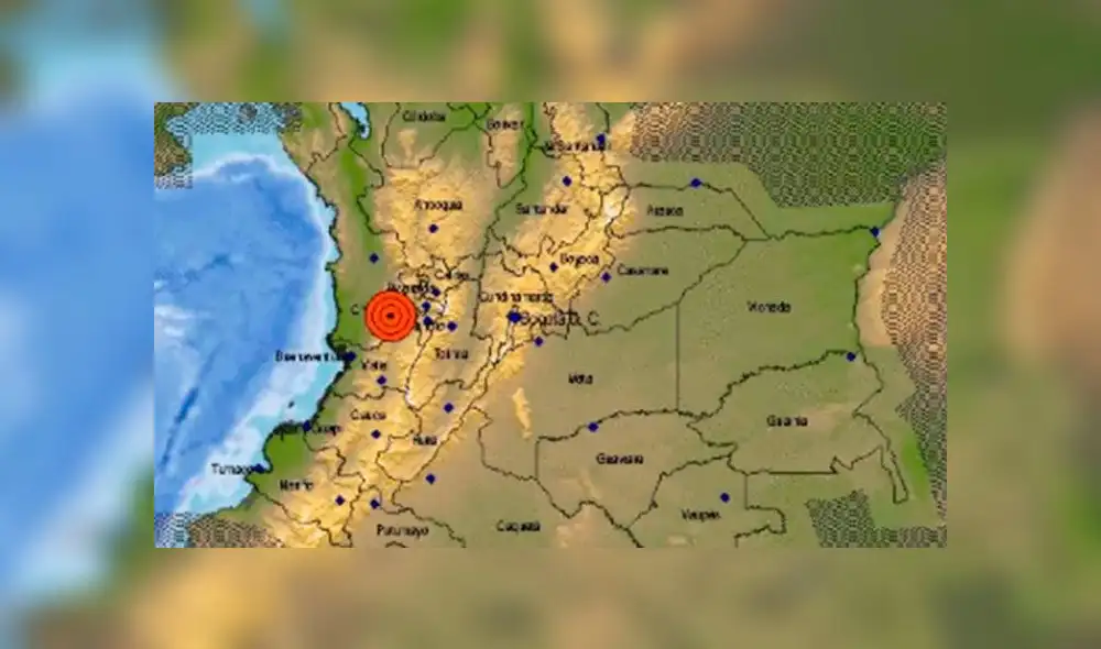 Fuerte temblor de 6,0 sacude municipio de Colombia