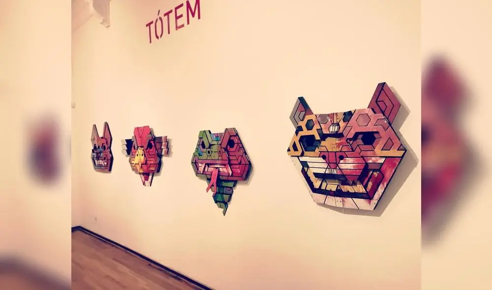 Obras en exhibición.