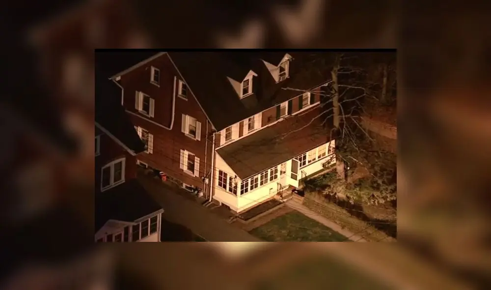 Casa donde sucedió el crimen, en Estados Unidos. Foto: Captura TV. Casa donde sucedió el crimen, en Estados Unidos. Foto: Captura TV.