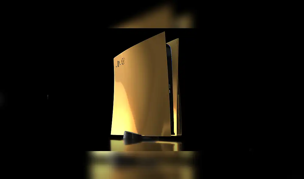 Desliza para ver cómo lucirá la PS5 en su versión bañada en oro. Foto: Truly Exquisite. Desliza para ver cómo lucirá la PS5 en su versión bañada en oro. Foto: Truly Exquisite.