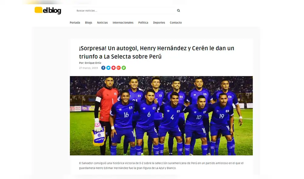 La reacción de la prensa de El Salvador tras su victoria ante Perú [FOTOS]