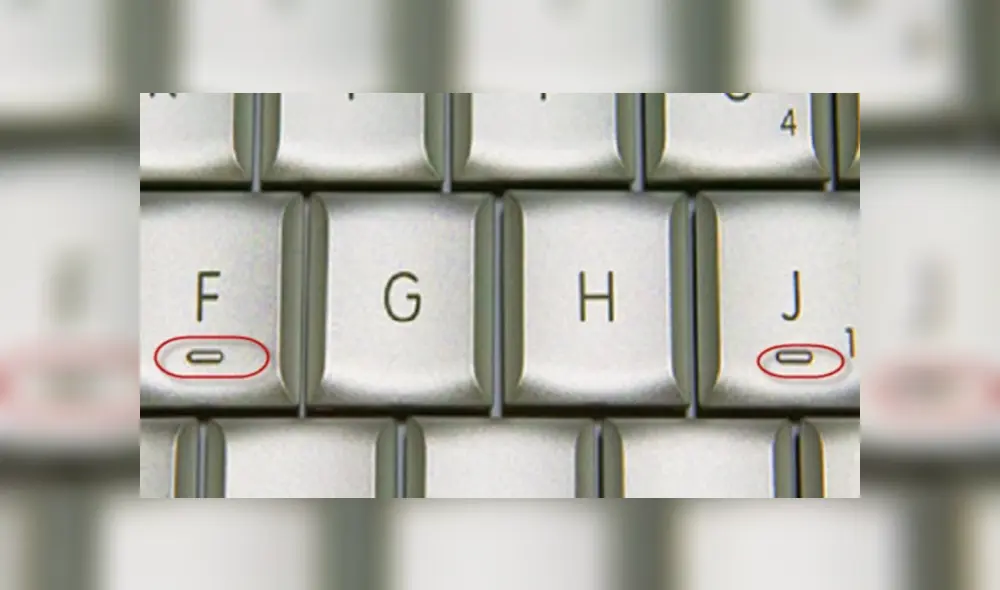 Además de la 'F' y 'J', el número 5 del teclado numérico también tiene la rayita. Foto: Captura. Además de la 'F' y 'J', el número 5 del teclado numérico también tiene la rayita. Foto: Captura.