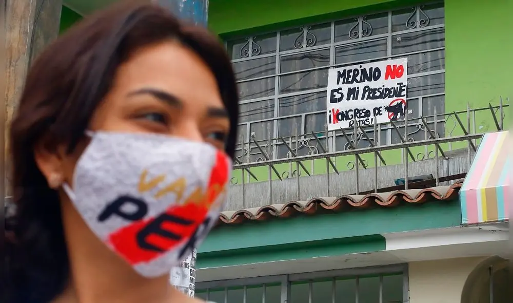 Ciudanía continúa expresando su rechazo ante el mandato de Merino de Lama. Foto: Félix Contreras/ La República
