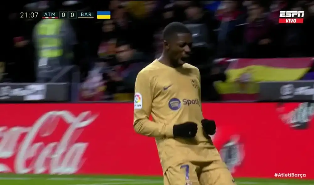 El delantero francés anotó su quinto gol en la presente temporada de la Liga Santander. Foto: captura ESPN