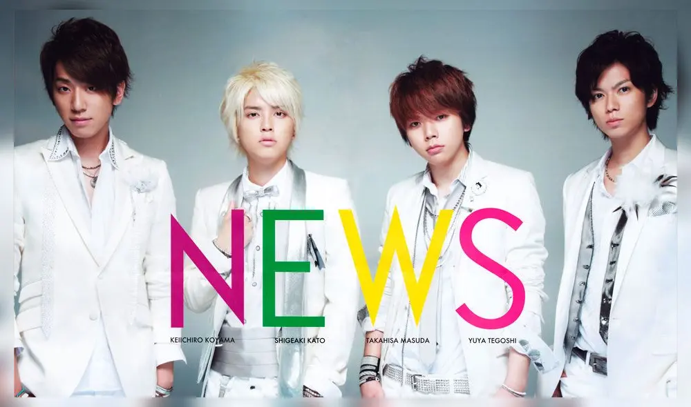 NEWS  es una boy band japonesa integrada por Keiichirō Koyama, Shigeaki Katō, Takahisa Masuda y Yūya Tegoshi.  Crédito: Instagram