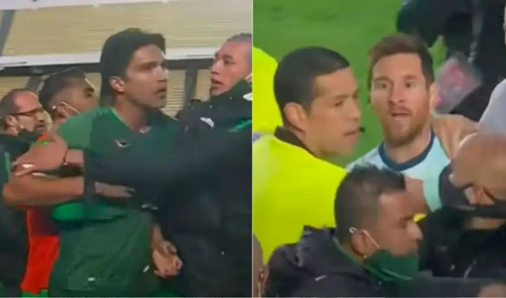 Argentina ganó 2-1 a Bolivia en La Paz después de 15 años y Messi protagonizó una pelea. Foto: Captura de Movistar