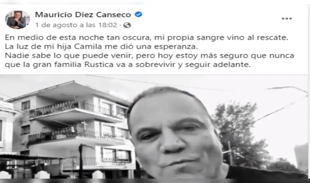 Mauricio Diez Canseco confiesa que su hija Camila le ayudó a superar crisis por la pandemia del coronavirus