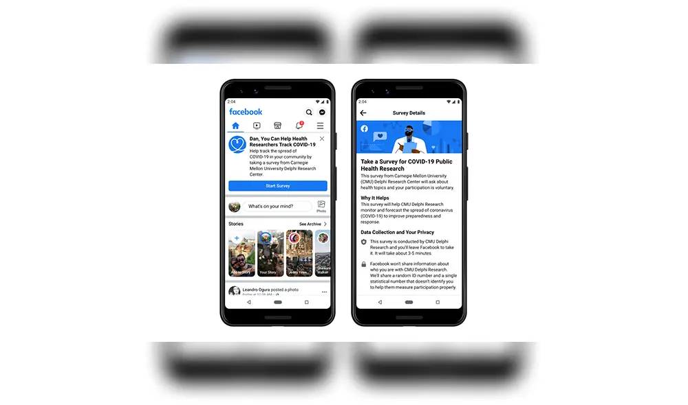 La encuesta aparecerá en la parte superior de la página de inicio de Facebook.