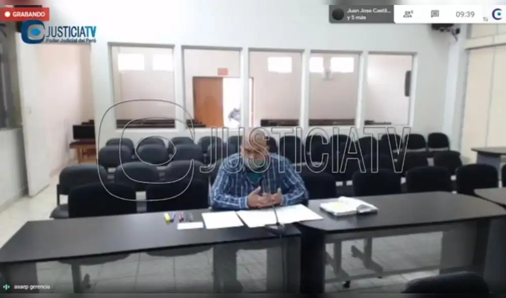 Walter Ríos en el penal Ancón I. Foto: Captura Justicia Tv.