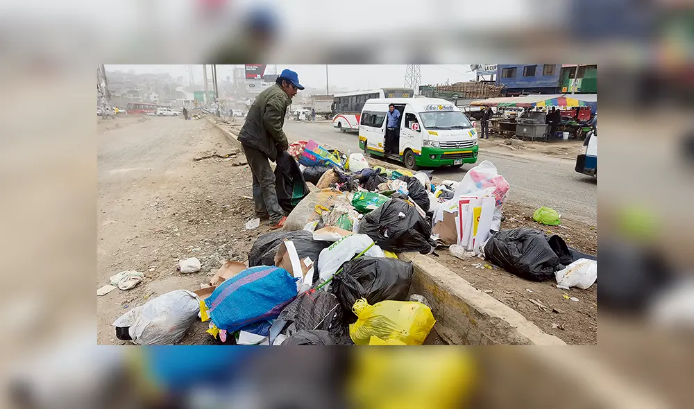 Punto crítico. En esta zona de Villa María del Triunfo se acumula basura. Hay recicladores informales. Punto crítico. En esta zona de Villa María del Triunfo se acumula basura. Hay recicladores informales.